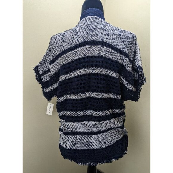 Style & Co Mixed-Knit Fringe-Trim Cardigan Size XS Bin E - Picture 2 of 8
